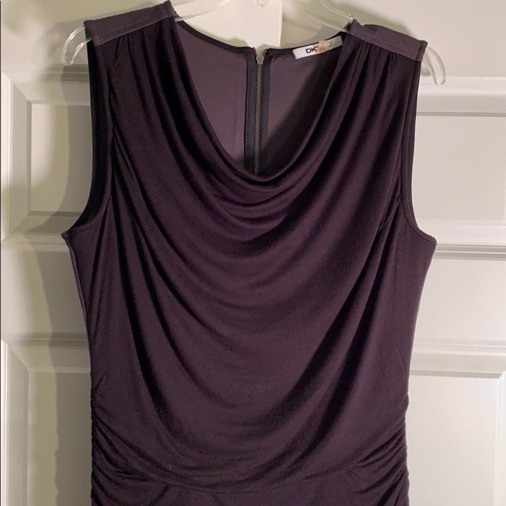 DKNYC two tone rouched dress